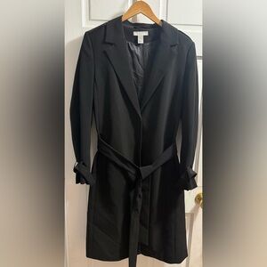 H&M Elegant Black Trench Coat